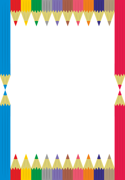 Frame, Outline, Stationery, Pens, Colored Pencils - Rahmen Stifte (502x720)