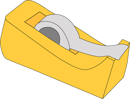 Tape Dispenser - Clipart Tape (450x342)