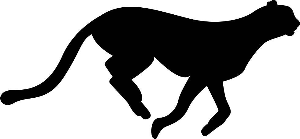 Cheetah Feline Silhouette Svg Png Icon Free Download - Cheetah Free Svg (981x454)