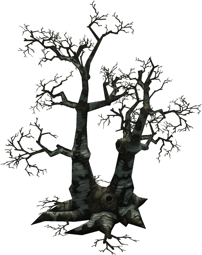 Dead Tree Pack 3d Props Bitgem Flower Drawings Low - Low Poly (1024x1024)