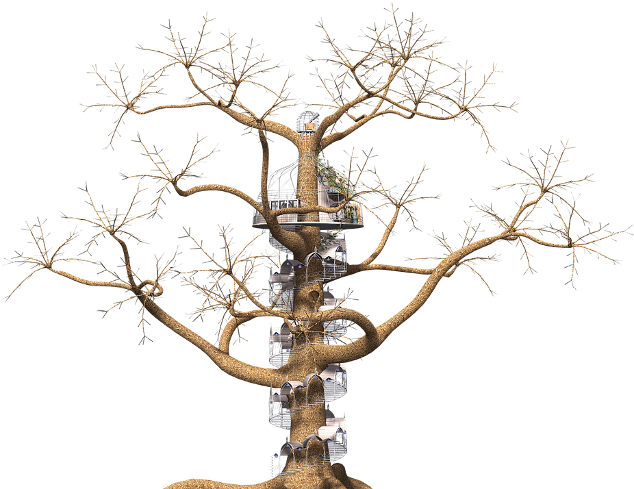 Dead Tree Clipart 12, Buy Clip Art - Wendeltreppe Um Baum (960x720)