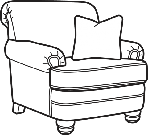 Fabric Chair Without Nailhead Trim - Bridge (480x438)