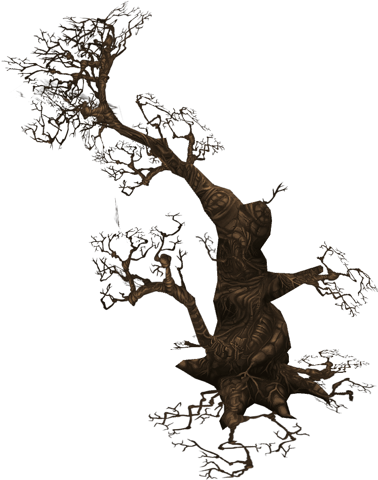 Low Poly Dead Tree Pack - Illustration (1024x1024)