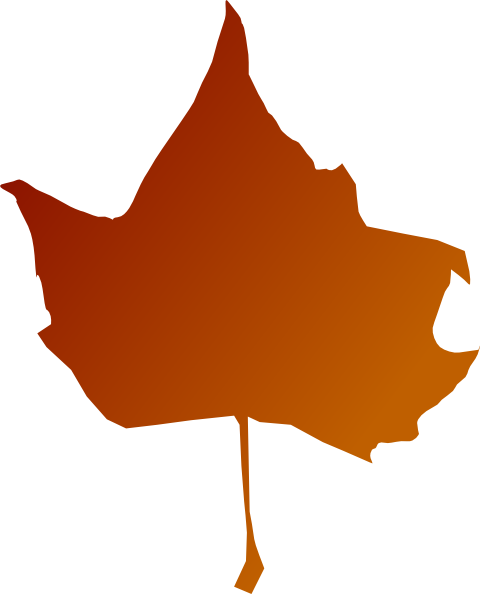 Orange Leaf Clipart - Blade I Efterår Transparent (480x594)