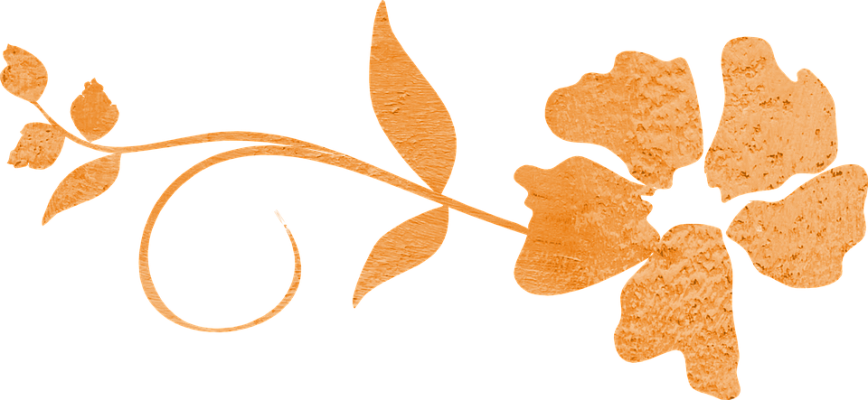 Orange Flower Clipart Decorative - Funeral Card (960x443)