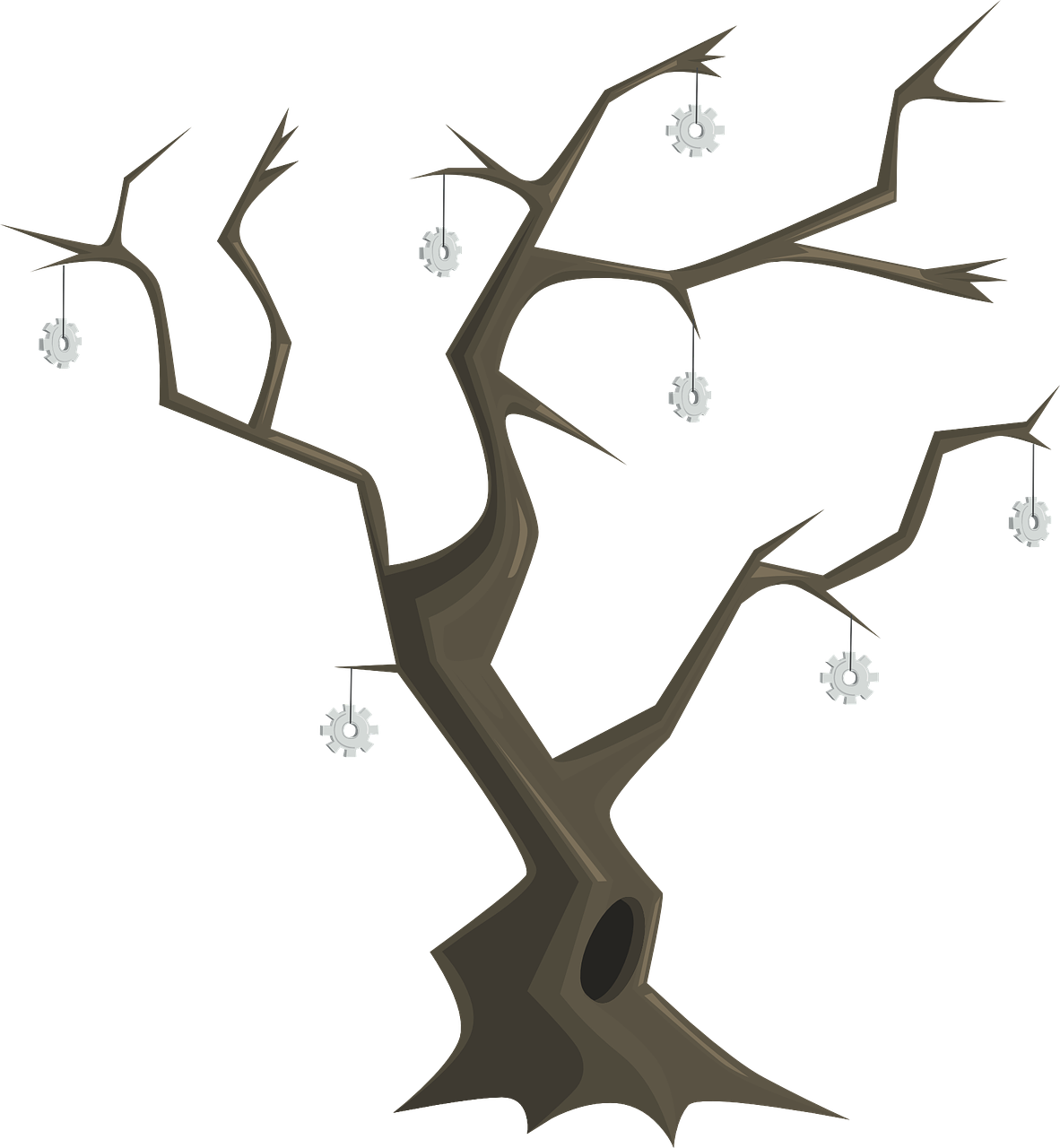 Tree Dead Wood Death Dry Scary Png Image - Vetor Arvore Seca Png (1182x1280)