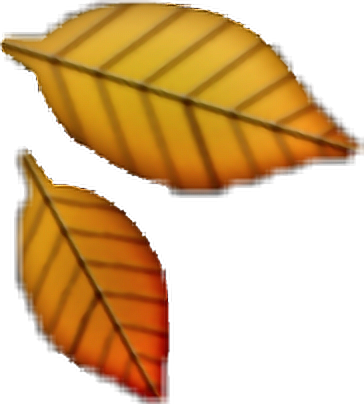 Autumn Leaves Clipart Emoji - Folha Caída - Emoji Lenço (364x404)