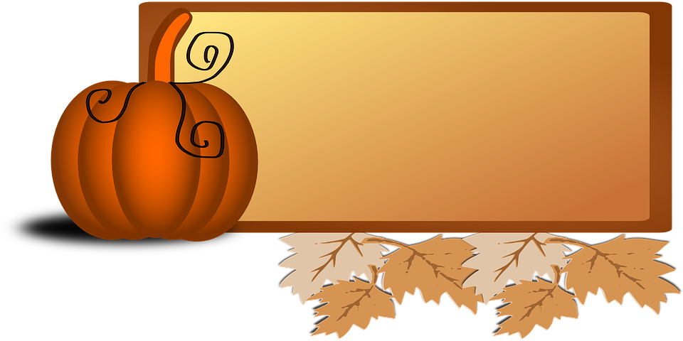 Orange Leaves Cliparts 27, Buy Clip Art - Fall Pumpkin Leaves Clip Art (960x480)