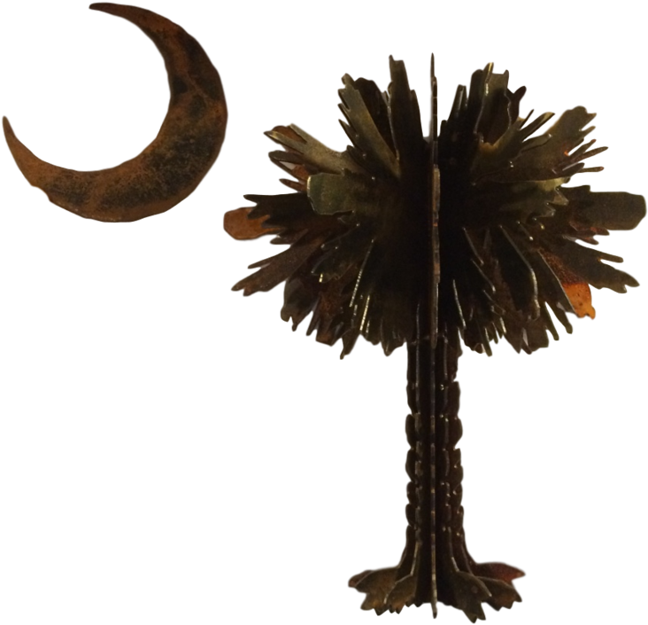 3d Palmetto Tree And Crescent - 3d Palmetto Tree And Crescent (1000x986)