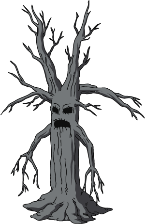 Evil Tree - Evil Tree Drawing Easy (400x531)