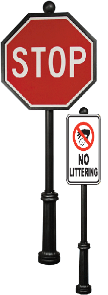 Decorative Stop Sign Posts (260x614)