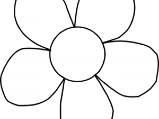 Flower Outline Clipart - Clip Art (640x480)