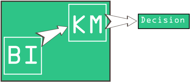 Business Intelligence And Knowledge Management (km) - Bi Vs Knowledge Management (700x284)