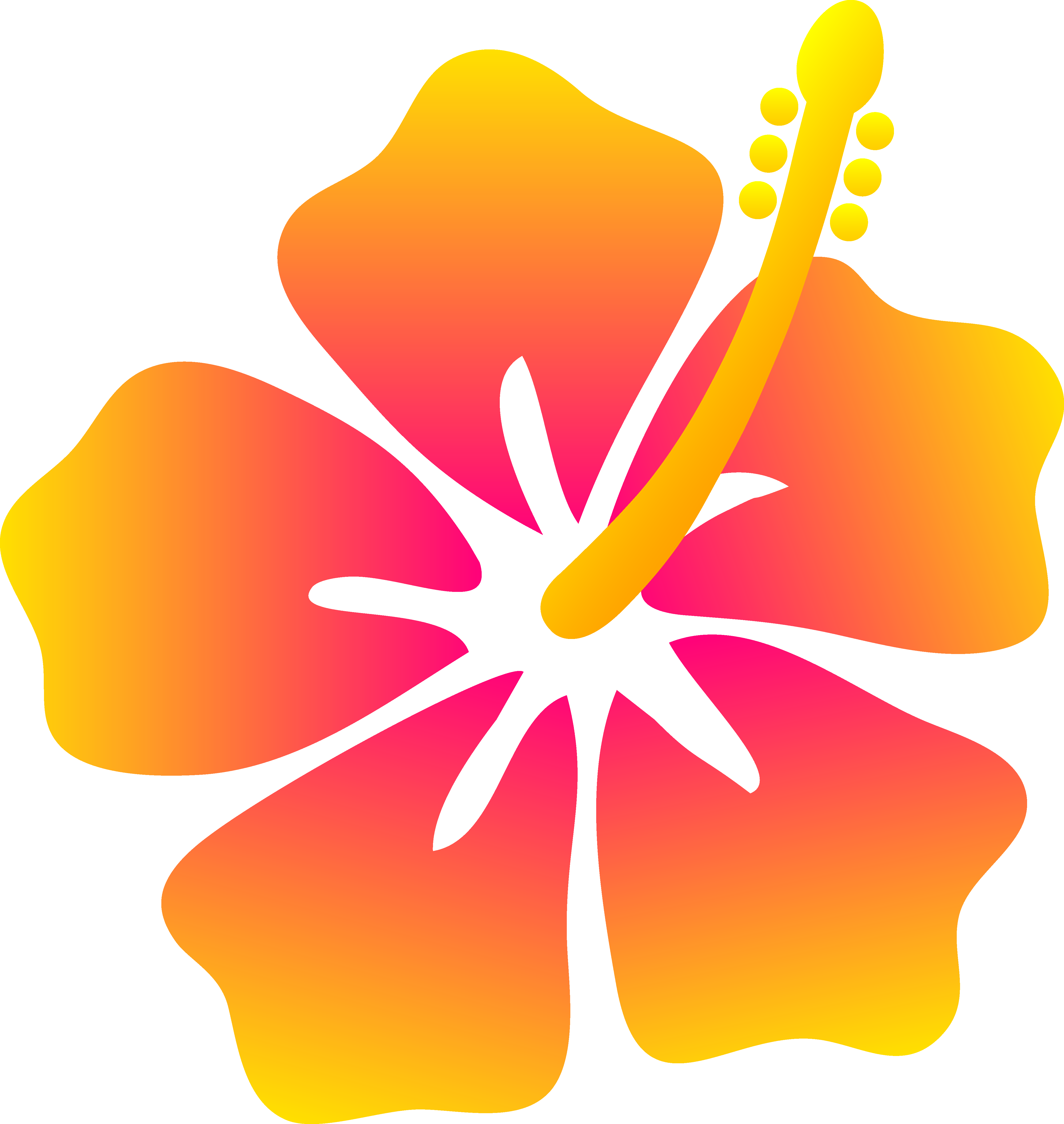 Other Popular Clip Arts - Cartoon Hawaiian Flowers (4524x4776)