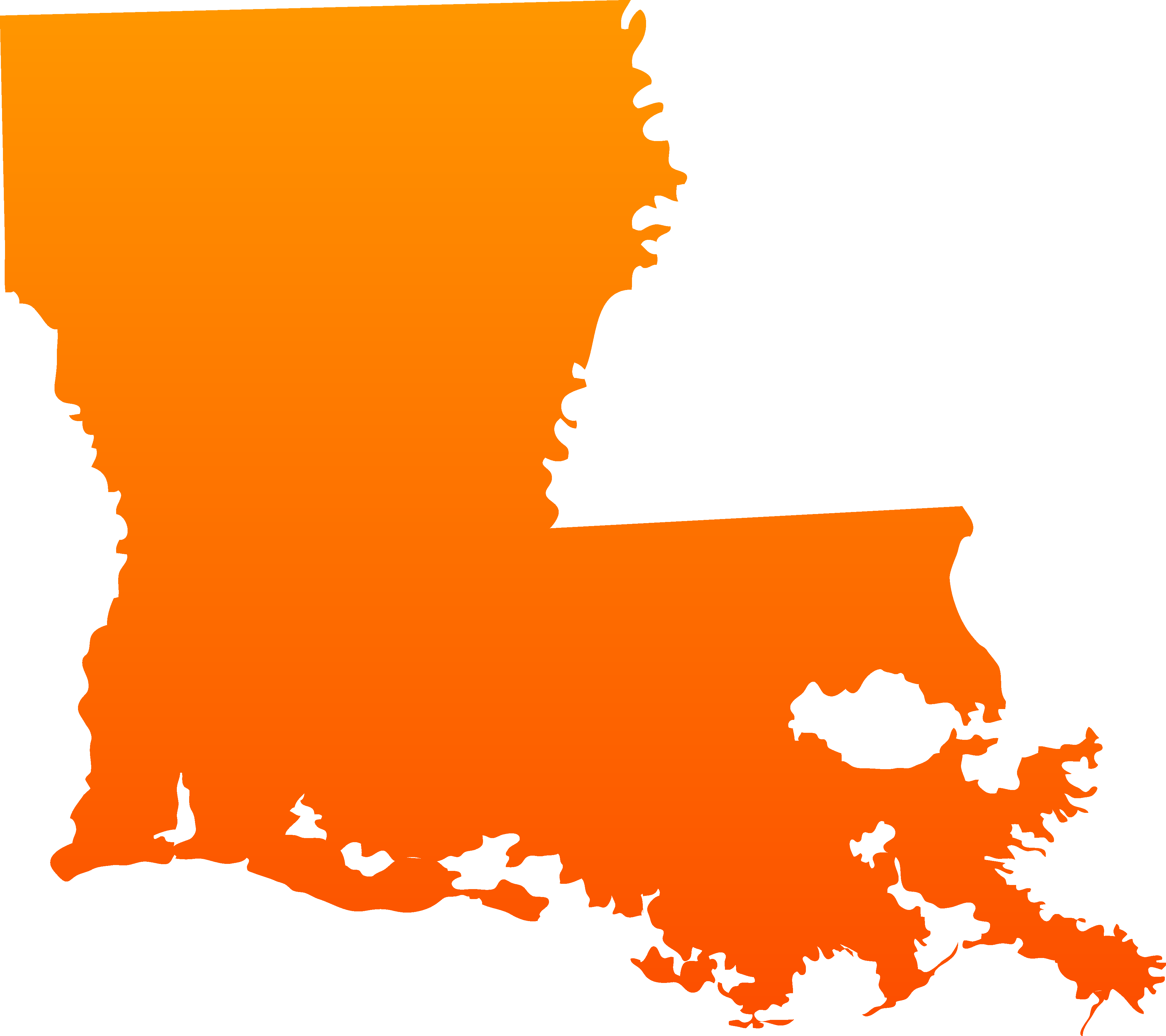 Louisiana Clip Art Free - Louisiana Map Png (3976x3533)