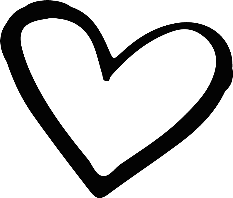 Brand Black And White Heart - Black Hand Drawn Heart (1848x1563)