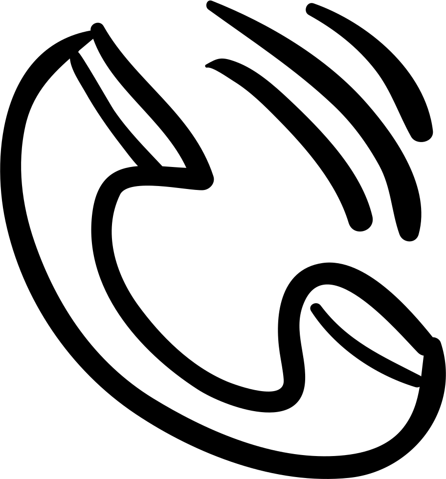 Phone Auricular Hand Drawn Ringing Tool Outline Comments - Hand Drawn Phone Logo (912x981)