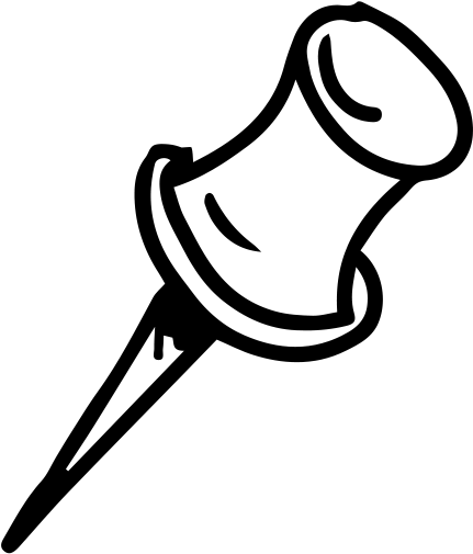 Thumb Pin Icon - Outline Picture Of Pin (512x512)