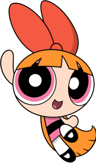 Blossom (transparent) - Powerpuff Girl Cartoon Network (309x524)