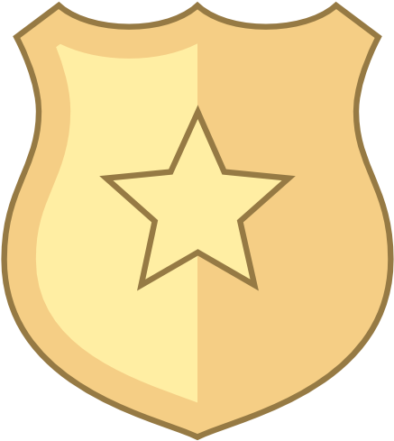 Colored Police Badge S - Star Breathing Printable (512x512)