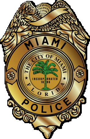 Police Badge Clipart - Miami Police Department Badge (296x456)