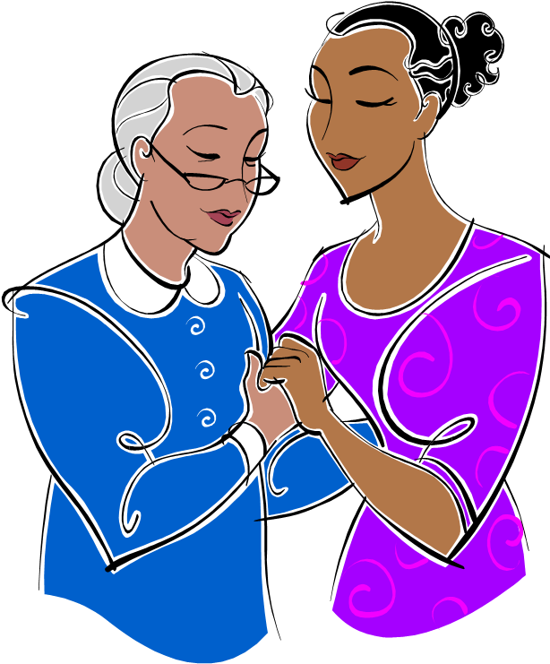 How Older Women Can Serve - Caregiving Clipart (613x788)