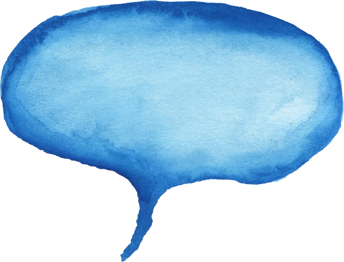 Free Download - Watercolor Speech Bubble Png (1129x860)