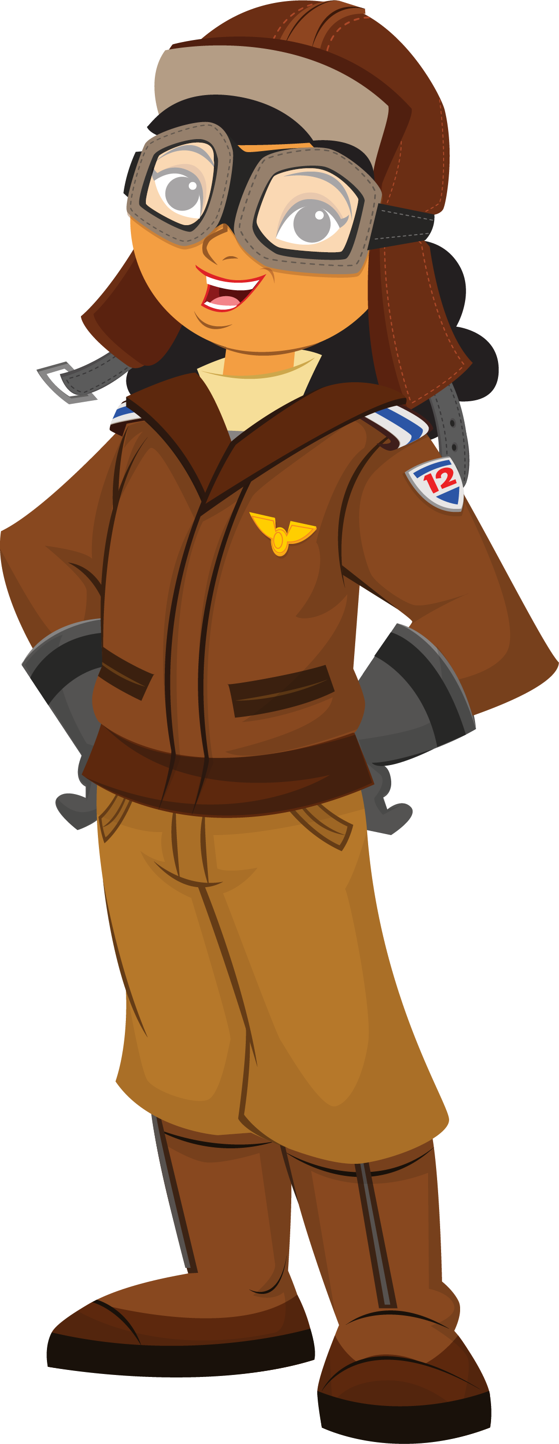 Woman Pilot Clipart - Clipart Pilot Png (1119x2886)