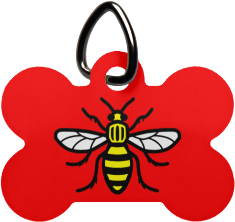 Manchester Bee Dog Bone Pet Tag - Manchester Bee One Size Fits Most Knit Cap (480x480)