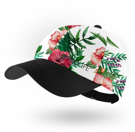 Boné Uv - Flowers White - Boné Prolife Uv Protection Infantil - Florido (480x480)