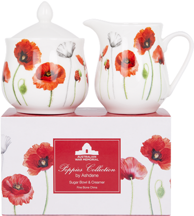 Ashdene Sugar & Creamer Poppies - Poppy Kitchen/tableware Range Teapot (500x505)