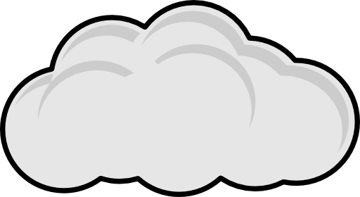 Simple Cloud Clipart - Nuvens Vetor Png (512x280)