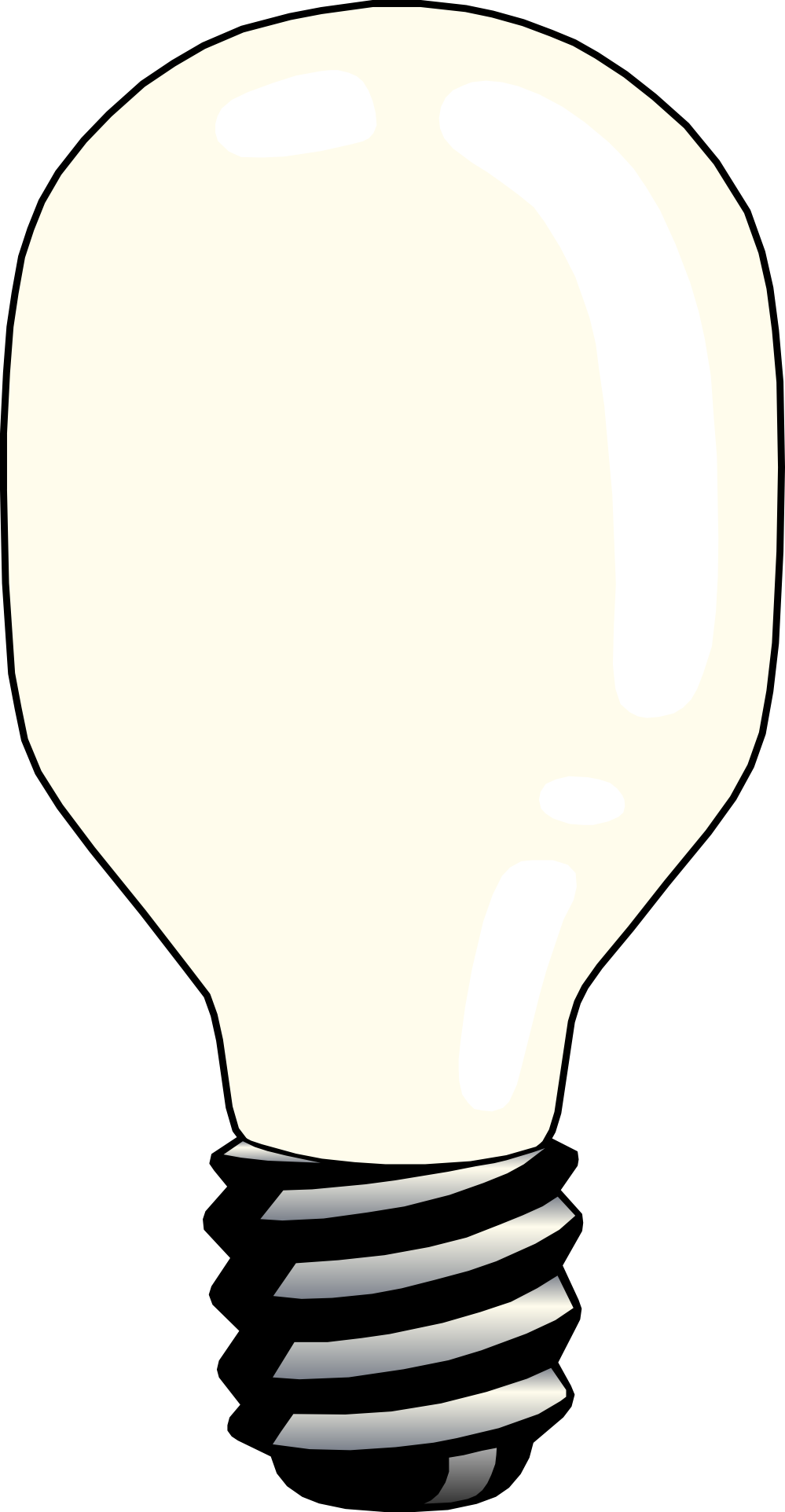 Free To Use Public Domain Light Bulb Clip Art - Clip Art (999x1924)