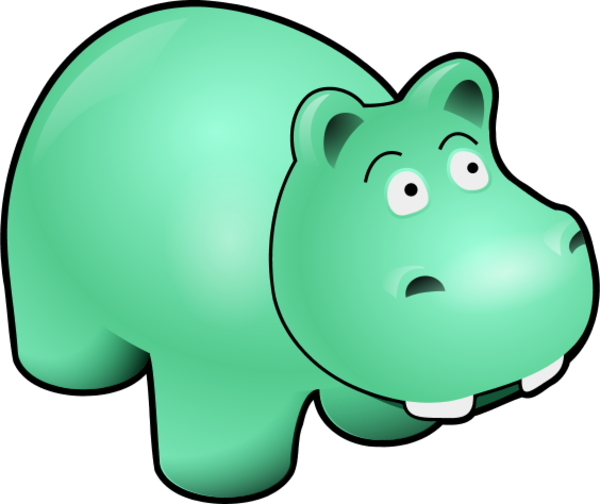 Hippopotamus Clip Art - Custom Cartoon Hippo Throw Blanket (600x504)