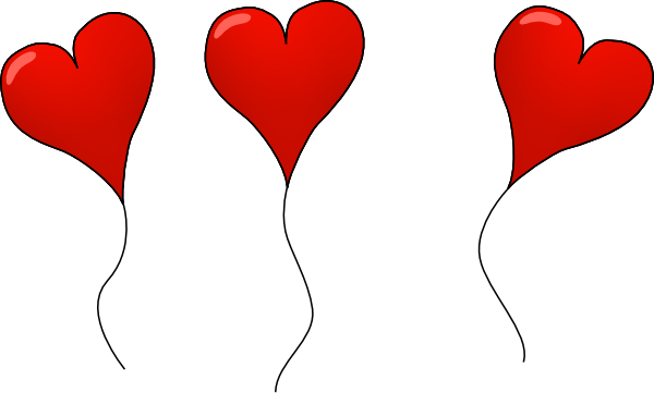 Free Red Balloon Cliparts, Download Free Clip Art, - Draw A Heart Balloon (600x361)