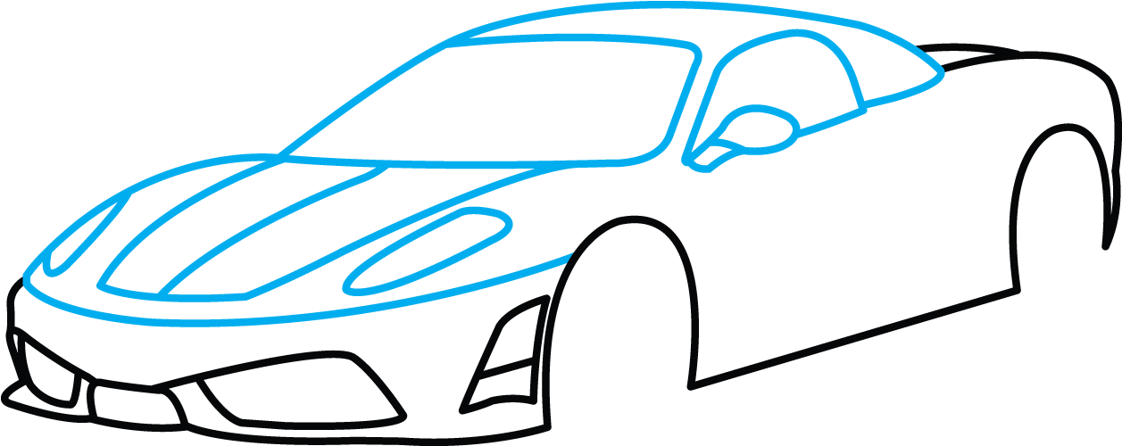 How To Draw Ferrari 360 A Sports Car Easy Step By Step - How To Draw Ferrari 360 A Sports Car Easy Step By Step (1280x720)