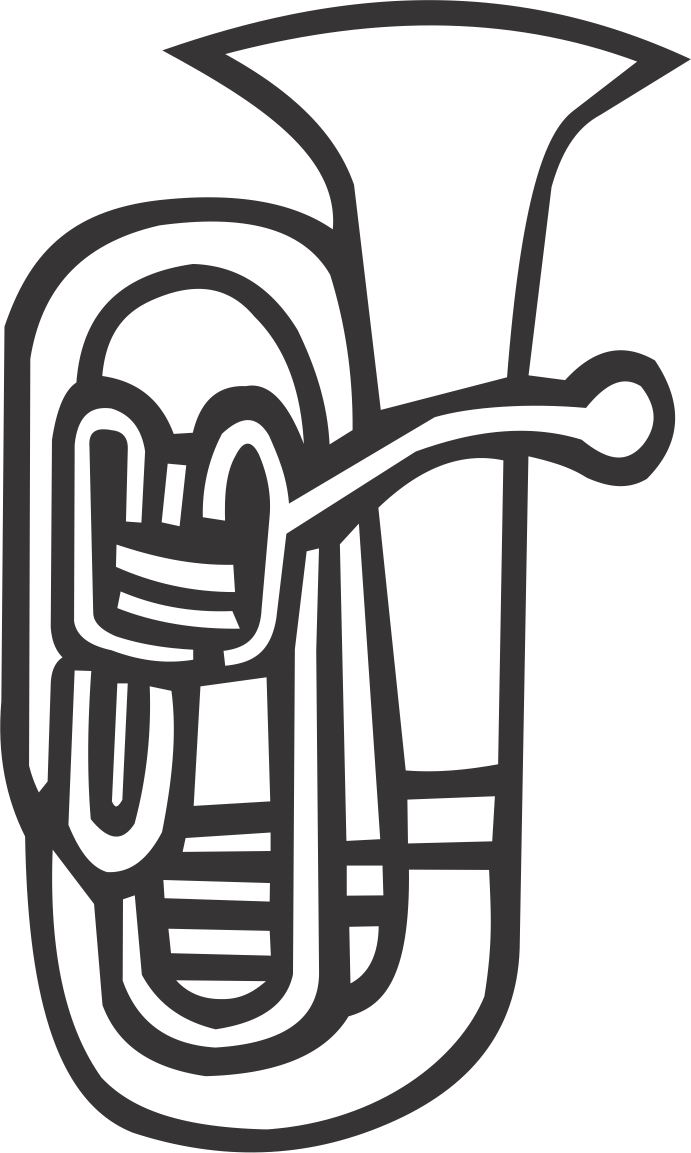 Euphonium - Euphonium Black And White (691x1153)