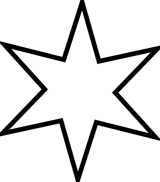 Xmas Star Coloring Page (528x599)