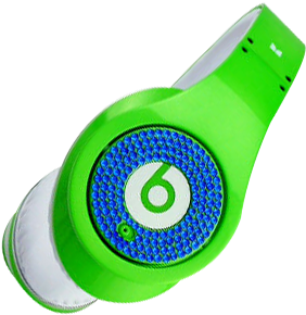 Headphones Beats By Dre Studio Ruby Diamond Color Green - Green (410x375)