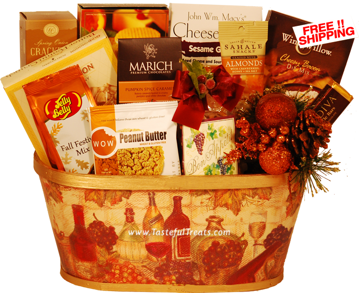 Best Thanksgiving Day Gift Basketsbaskets For Thanksgiving - Gift Basket (735x600)