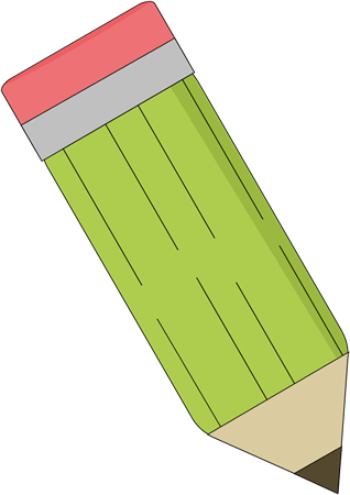 Green Pencil - Green Pencil Clipart (318x450)