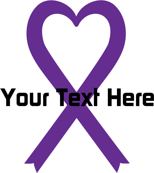 Personalized Purple Ribbon Heart Mousepad - Personalized Purple Ribbon Heart Journal (700x700)