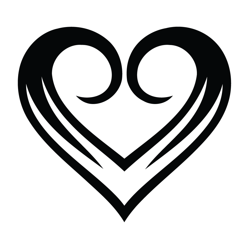Free Light Purple Heart Clip Art - Love Tattoo Black And White (1051x1051)
