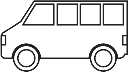 Bus Outline - Drawing (550x550)