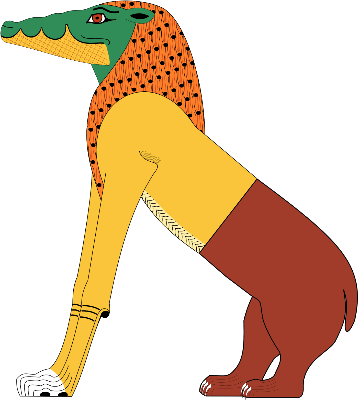 Ammit, Devourer Of The Dead - Egyptian God Of Greed (1440x1600)