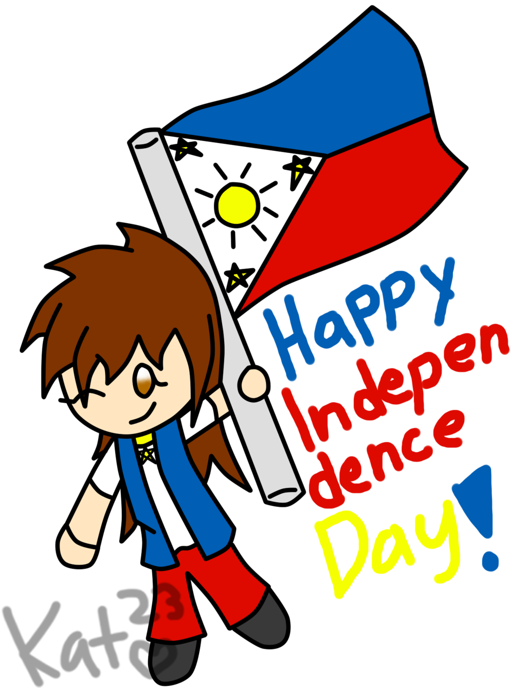 Celebration Clipart Philippine - Independence Day Philippines Clip Art (1024x1384)