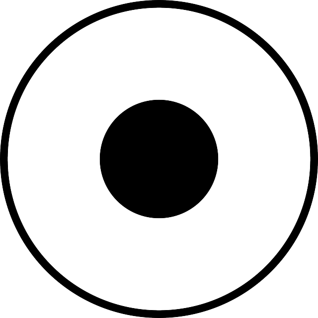 Dot Black, Circle, Round, Target, Dot - Round Eye Clipart (640x640)