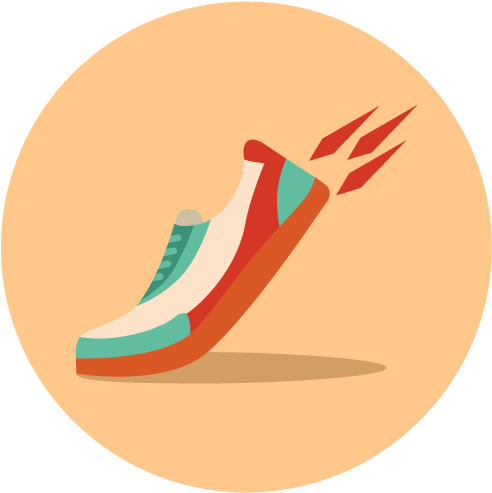 Illustration Of An Athletic Shoe - Illustration (500x500)