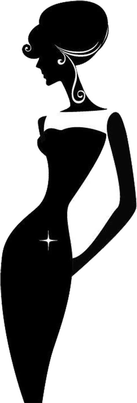 Silhouette Woman Royalty-free Clip Art - Ay - 350 Diy Red Wine And Beauty Border Combination (555x1349)