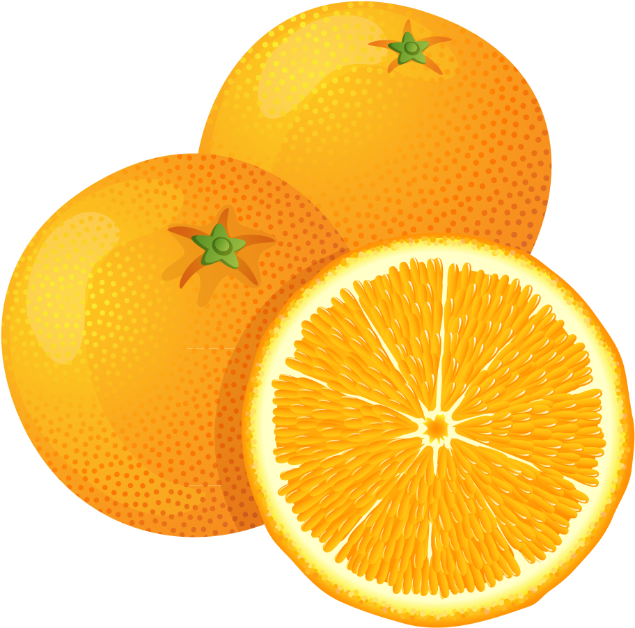 Best Orange Clipart - Orange Fruits And Vegetables Clipart (942x938)